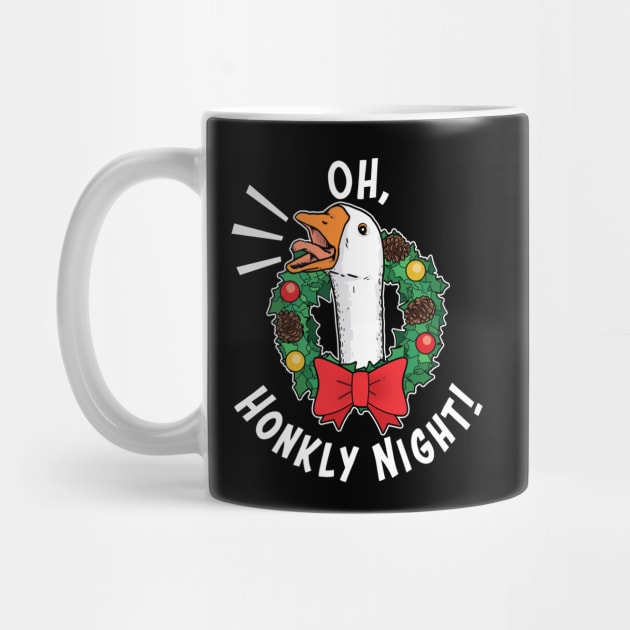 Oh Honkly Night - Funny Xmas Goose Oh Holy Night Parody by ZowPig Shirts